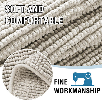 Plush Chenille Dog Bed Cover Thick Soft Sofa Cover for 3 Cushion Couch Anti Slip Couch Cover Furniture Protector for Dog, Pet, Cat (35" x 82", Ivory)