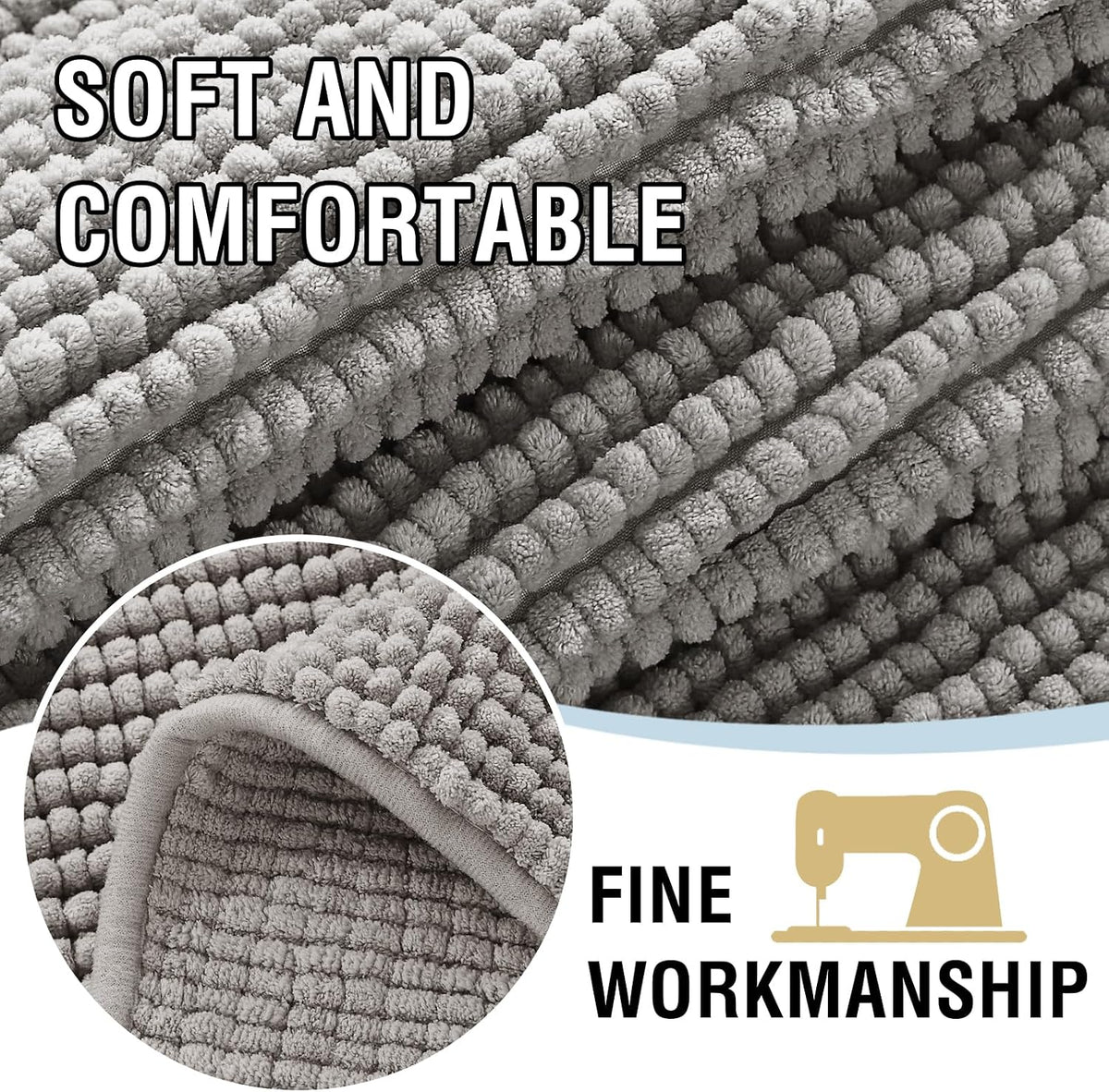 Plush Chenille Dog Bed Cover Thick Soft Sofa Cover for 3 Cushion Couch Anti Slip Couch Cover Furniture Protector for Dog, Pet, Cat (35" x 82", Ivory)