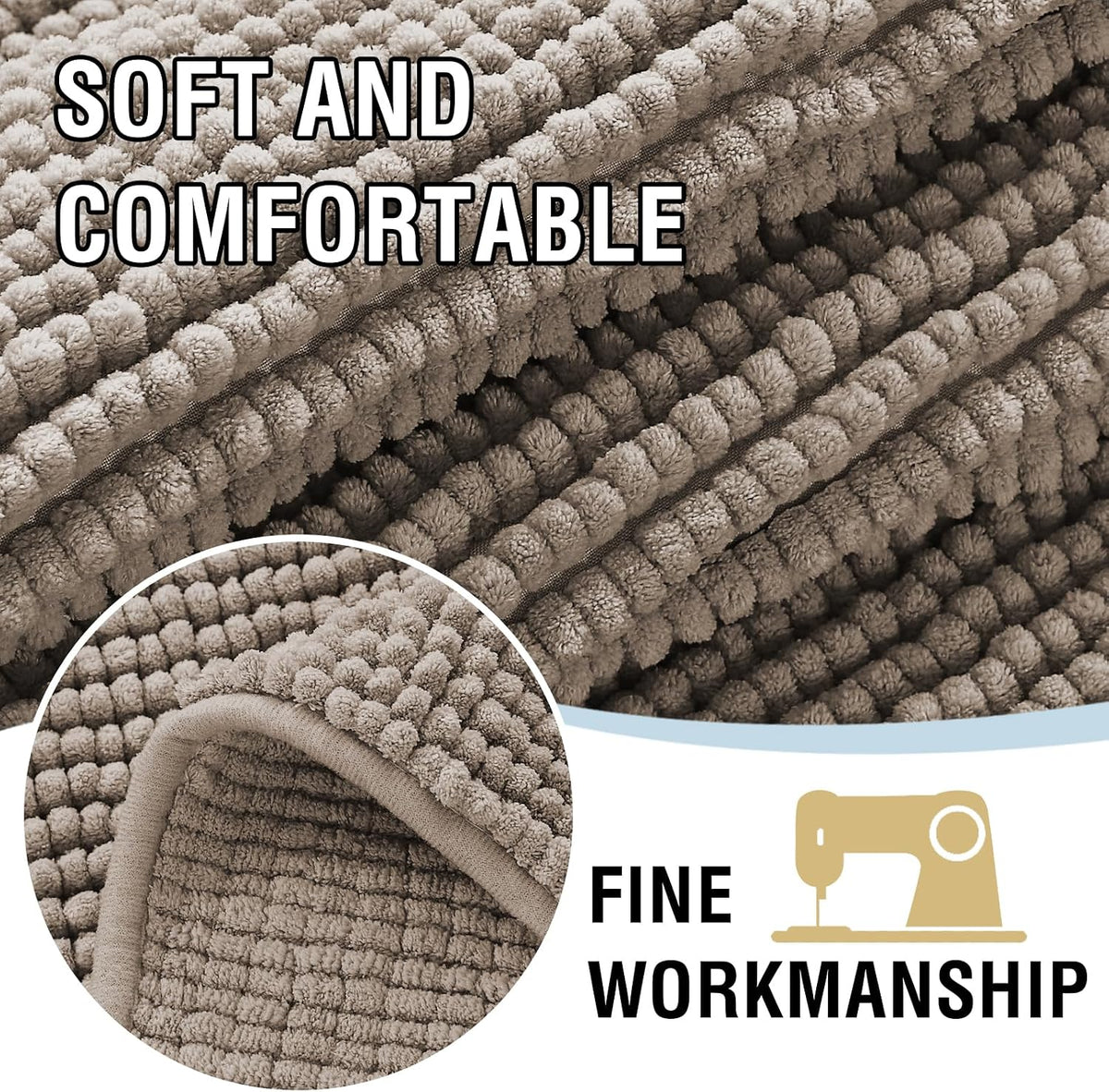 Plush Chenille Dog Bed Cover Thick Soft Sofa Cover for 3 Cushion Couch Anti Slip Couch Cover Furniture Protector for Dog, Pet, Cat (35" x 82", Ivory)