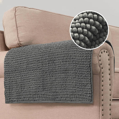 Plush Chenille Dog Bed Cover Thick Soft Sofa Cover for 3 Cushion Couch Anti Slip Couch Cover Furniture Protector for Dog, Pet, Cat (35" x 82", Ivory)