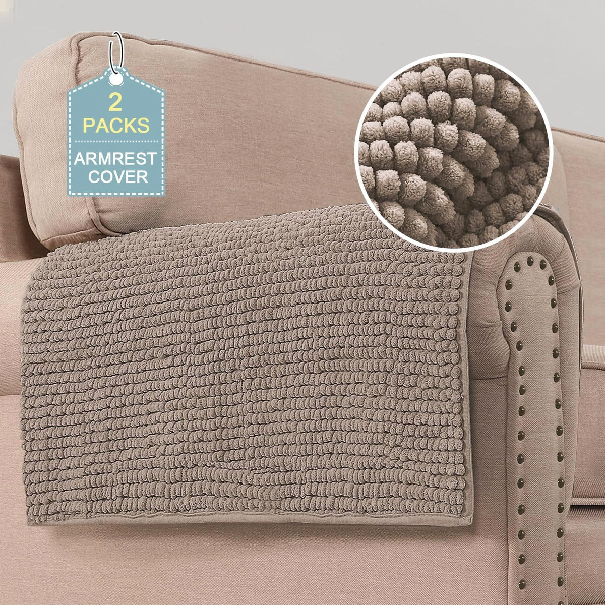 Plush Chenille Dog Bed Cover Thick Soft Sofa Cover for 3 Cushion Couch Anti Slip Couch Cover Furniture Protector for Dog, Pet, Cat (35" x 82", Ivory)