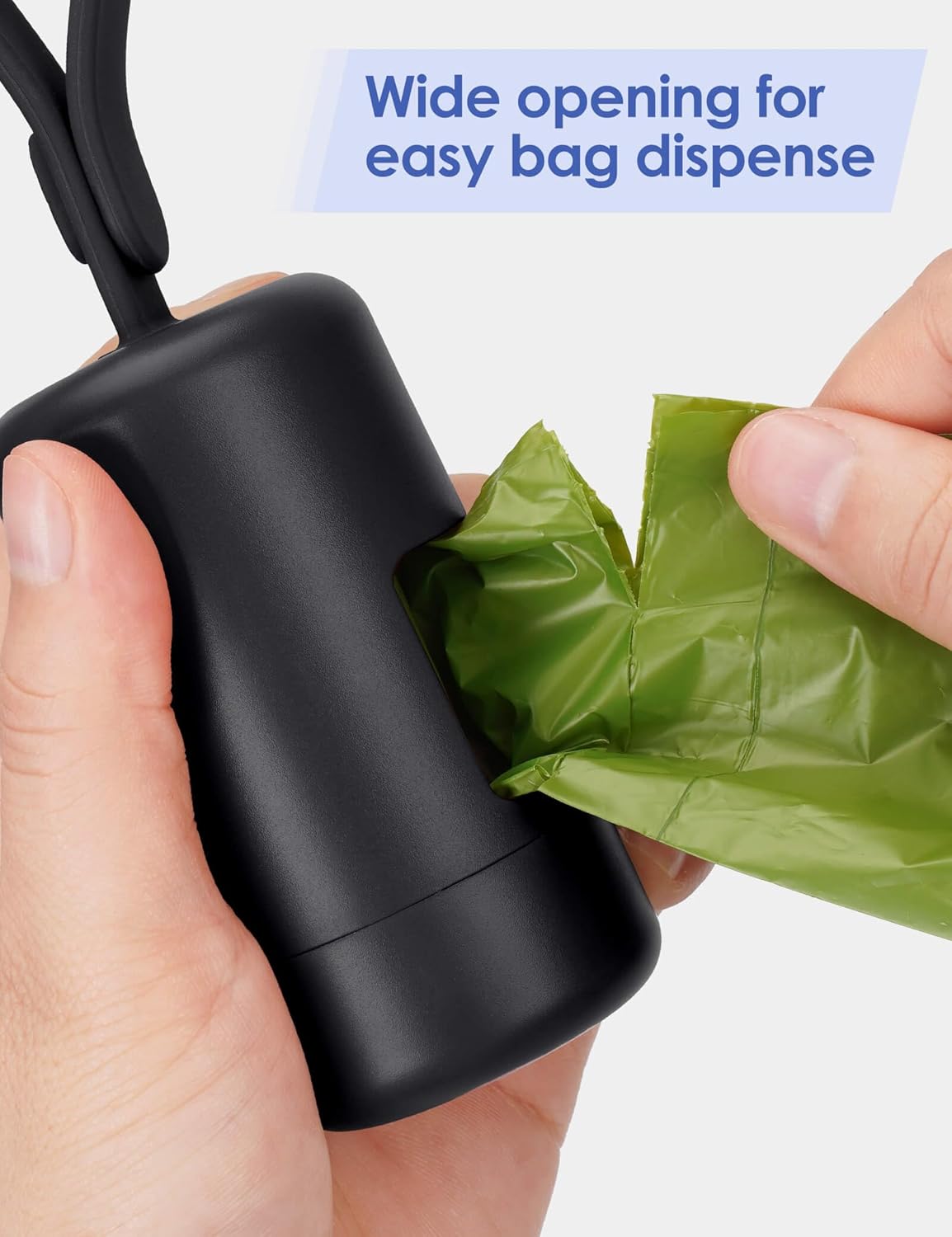 Dog Poop Bag Holder with Convenient Hook for Waste Bags(Hot Pink)