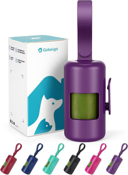 Dog Poop Bag Holder with Convenient Hook for Waste Bags(Hot Pink)
