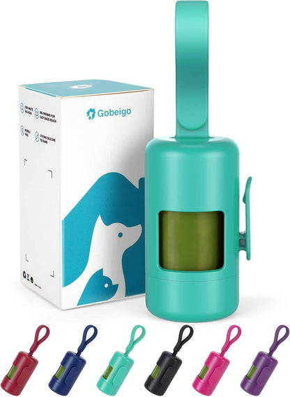 Dog Poop Bag Holder with Convenient Hook for Waste Bags(Hot Pink)