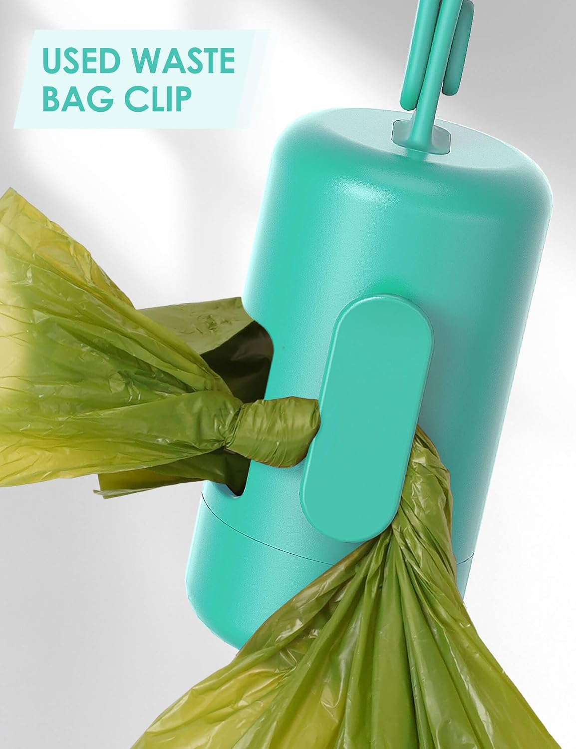 Dog Poop Bag Holder with Convenient Hook for Waste Bags(Hot Pink)