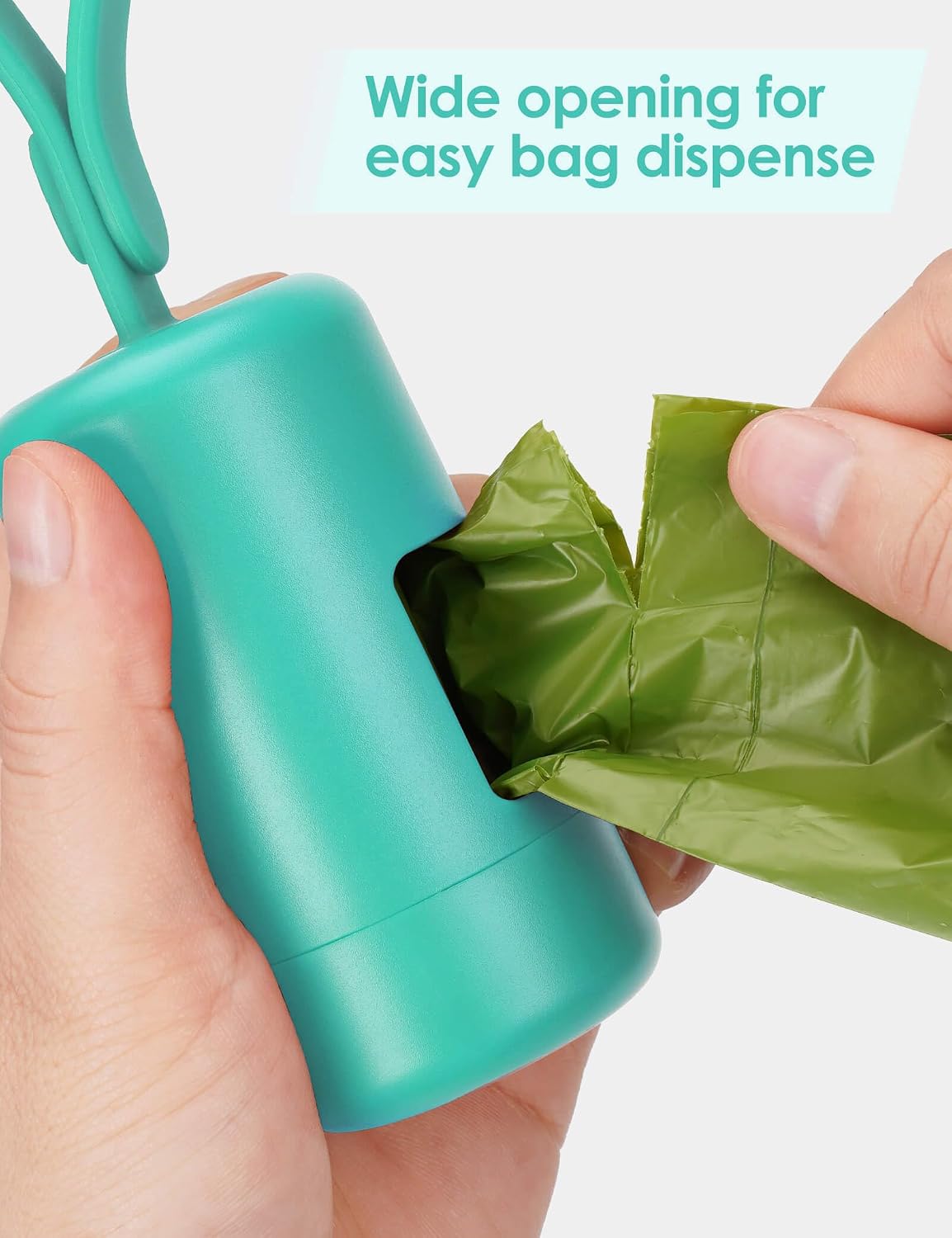 Dog Poop Bag Holder with Convenient Hook for Waste Bags(Hot Pink)