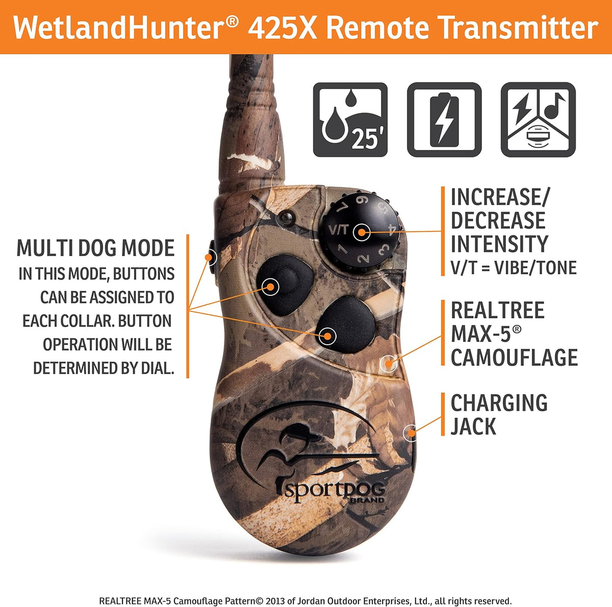FieldTrainer 425X Remote Trainer, 500-Yard Range, Waterproof