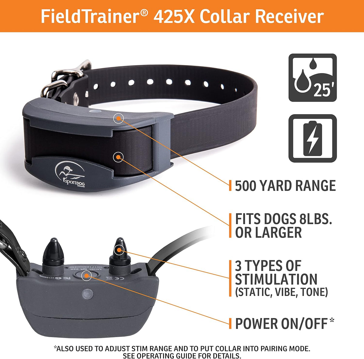 FieldTrainer 425X Remote Trainer, 500-Yard Range, Waterproof