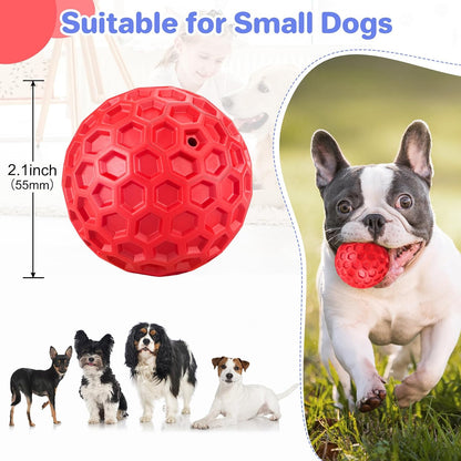 Indestructible Squeaky Dog Ball, Relieves Anxiety, Cleans Teeth, Interactive Chew Toy for Aggressive Chewers, Dog Toy for Large Breeds, Outdoor Waterproof