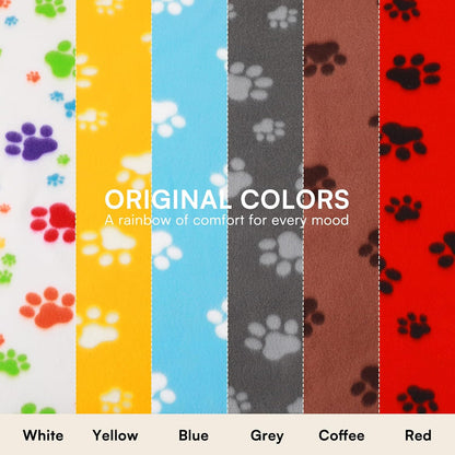 Fleece Dog Blankets 6-Pack, Soft Stretchy for Small Medium Puppy