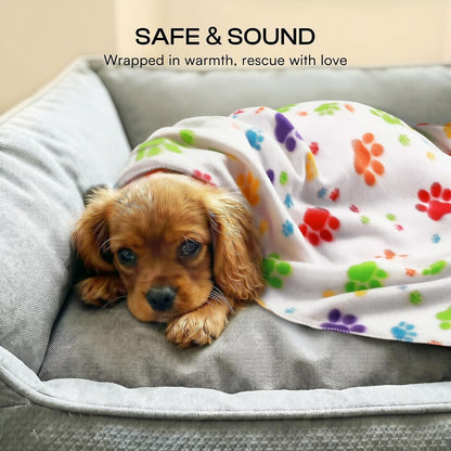 Fleece Dog Blankets 6-Pack, Soft Stretchy for Small Medium Puppy