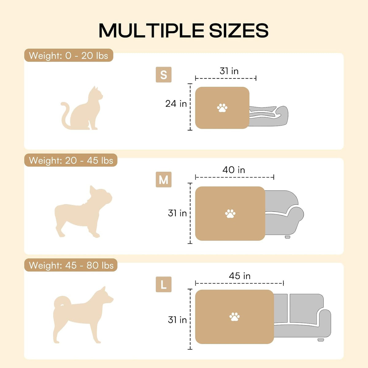Fleece Dog Blankets 6-Pack, Soft Stretchy for Small Medium Puppy