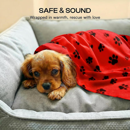 Fleece Dog Blankets 6-Pack, Soft Stretchy for Small Medium Puppy
