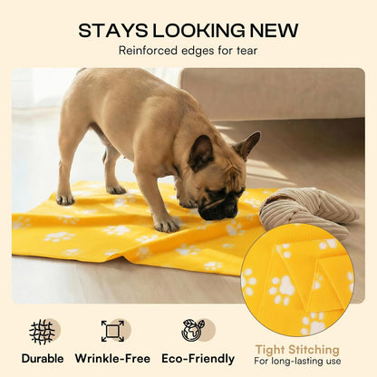 Fleece Dog Blankets 6-Pack, Soft Stretchy for Small Medium Puppy