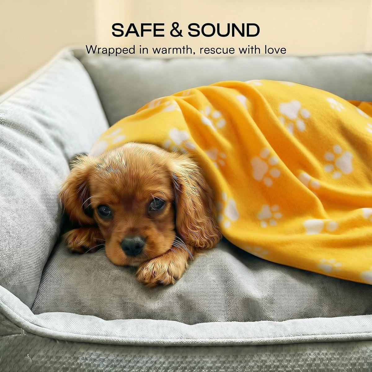 Fleece Dog Blankets 6-Pack, Soft Stretchy for Small Medium Puppy