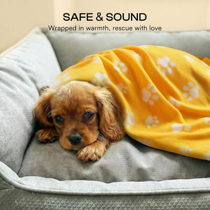 Fleece Dog Blankets 6-Pack, Soft Stretchy for Small Medium Puppy