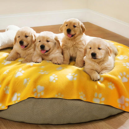 Fleece Dog Blankets 6-Pack, Soft Stretchy for Small Medium Puppy