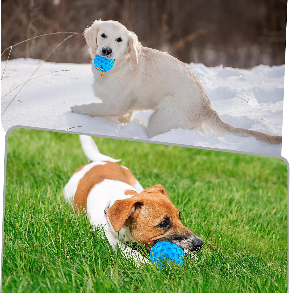 Tough Dog Chew Toys for Aggressive Chewers, Indestructible Dog Balls for Aggressive Chewers, Squeaky Balls for Dogs, Squeaky Toys for Large Dogs, Funny Heavy Duty Ball