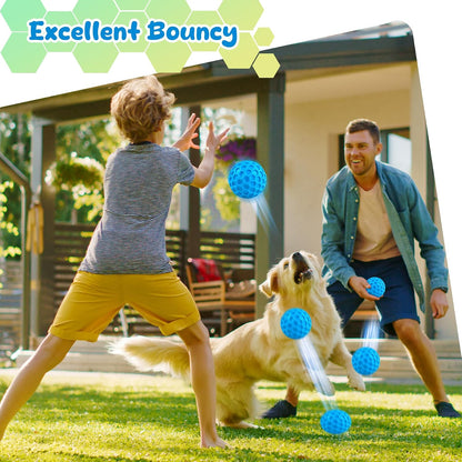 Tough Dog Chew Toys for Aggressive Chewers, Indestructible Dog Balls for Aggressive Chewers, Squeaky Balls for Dogs, Squeaky Toys for Large Dogs, Funny Heavy Duty Ball