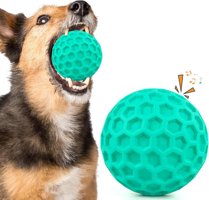 Tough Dog Chew Toys for Aggressive Chewers, Indestructible Dog Balls for Aggressive Chewers, Squeaky Balls for Dogs, Squeaky Toys for Large Dogs, Funny Heavy Duty Ball