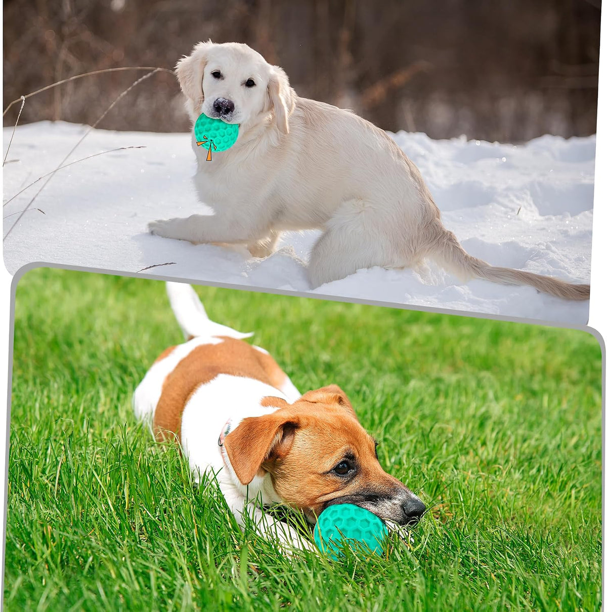 Tough Dog Chew Toys for Aggressive Chewers, Indestructible Dog Balls for Aggressive Chewers, Squeaky Balls for Dogs, Squeaky Toys for Large Dogs, Funny Heavy Duty Ball