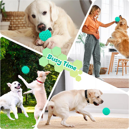 Tough Dog Chew Toys for Aggressive Chewers, Indestructible Dog Balls for Aggressive Chewers, Squeaky Balls for Dogs, Squeaky Toys for Large Dogs, Funny Heavy Duty Ball