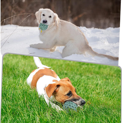 Tough Dog Chew Toys for Aggressive Chewers, Indestructible Dog Balls for Aggressive Chewers, Squeaky Balls for Dogs, Squeaky Toys for Large Dogs, Funny Heavy Duty Ball