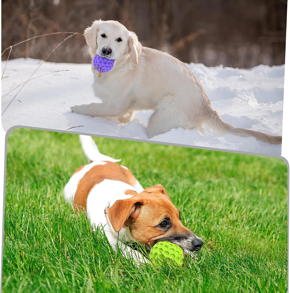 Tough Dog Chew Toys for Aggressive Chewers, Indestructible Dog Balls for Aggressive Chewers, Squeaky Balls for Dogs, Squeaky Toys for Large Dogs, Funny Heavy Duty Ball