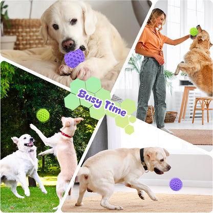 Tough Dog Chew Toys for Aggressive Chewers, Indestructible Dog Balls for Aggressive Chewers, Squeaky Balls for Dogs, Squeaky Toys for Large Dogs, Funny Heavy Duty Ball
