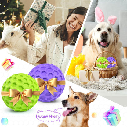 Tough Dog Chew Toys for Aggressive Chewers, Indestructible Dog Balls for Aggressive Chewers, Squeaky Balls for Dogs, Squeaky Toys for Large Dogs, Funny Heavy Duty Ball