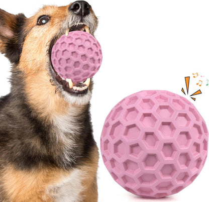 Tough Dog Chew Toys for Aggressive Chewers, Indestructible Dog Balls for Aggressive Chewers, Squeaky Balls for Dogs, Squeaky Toys for Large Dogs, Funny Heavy Duty Ball