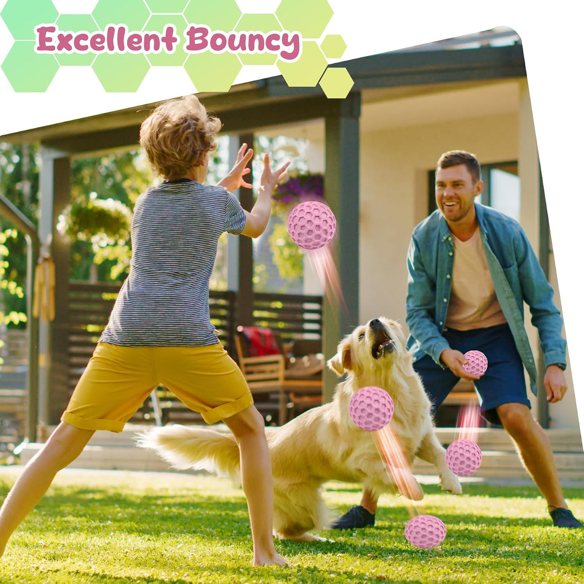 Tough Dog Chew Toys for Aggressive Chewers, Indestructible Dog Balls for Aggressive Chewers, Squeaky Balls for Dogs, Squeaky Toys for Large Dogs, Funny Heavy Duty Ball