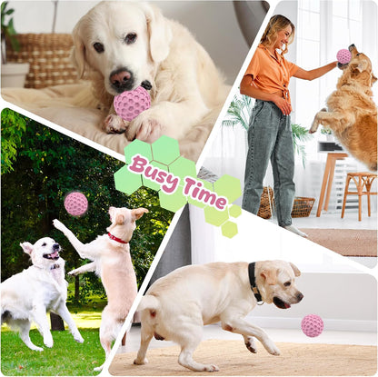 Tough Dog Chew Toys for Aggressive Chewers, Indestructible Dog Balls for Aggressive Chewers, Squeaky Balls for Dogs, Squeaky Toys for Large Dogs, Funny Heavy Duty Ball
