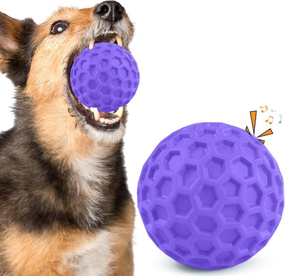 Tough Dog Chew Toys for Aggressive Chewers, Indestructible Dog Balls for Aggressive Chewers, Squeaky Balls for Dogs, Squeaky Toys for Large Dogs, Funny Heavy Duty Ball