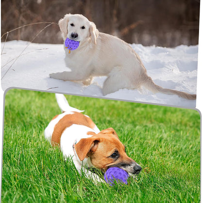 Tough Dog Chew Toys for Aggressive Chewers, Indestructible Dog Balls for Aggressive Chewers, Squeaky Balls for Dogs, Squeaky Toys for Large Dogs, Funny Heavy Duty Ball