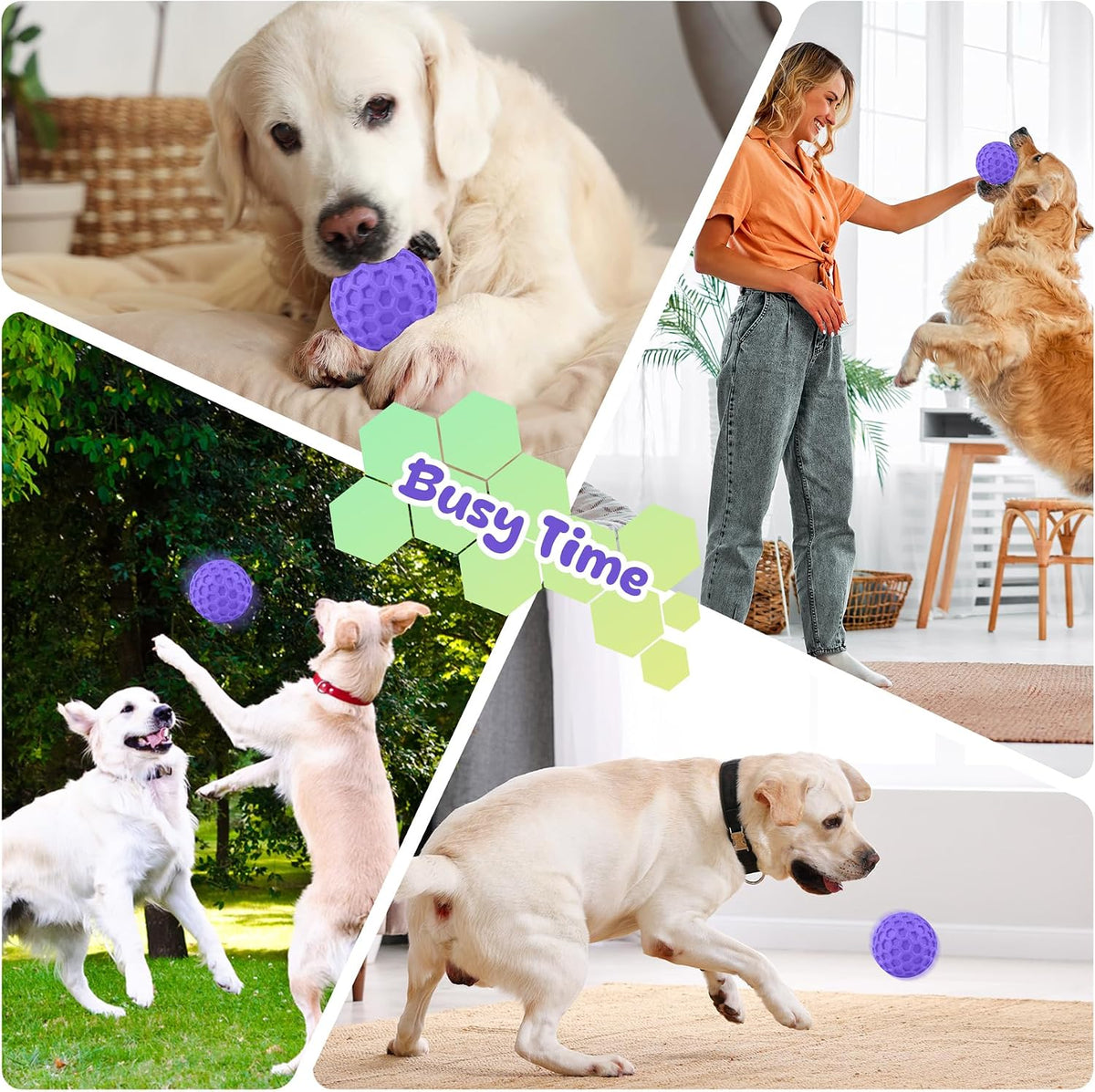 Tough Dog Chew Toys for Aggressive Chewers, Indestructible Dog Balls for Aggressive Chewers, Squeaky Balls for Dogs, Squeaky Toys for Large Dogs, Funny Heavy Duty Ball