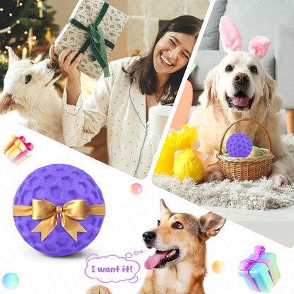 Tough Dog Chew Toys for Aggressive Chewers, Indestructible Dog Balls for Aggressive Chewers, Squeaky Balls for Dogs, Squeaky Toys for Large Dogs, Funny Heavy Duty Ball