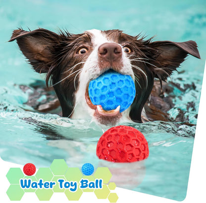 Tough Dog Chew Toys for Aggressive Chewers, Indestructible Dog Balls for Aggressive Chewers, Squeaky Balls for Dogs, Squeaky Toys for Large Dogs, Funny Heavy Duty Ball