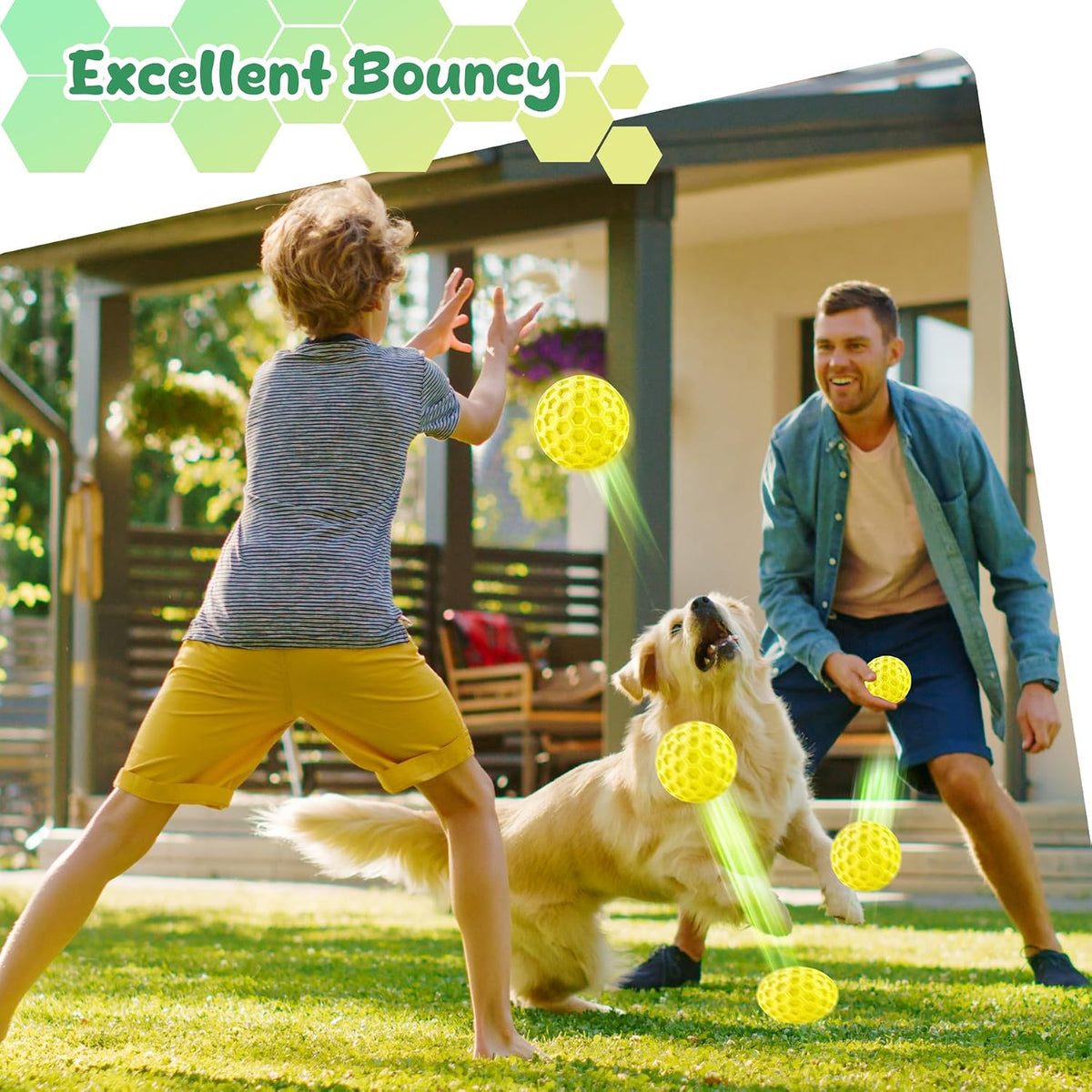 Tough Dog Chew Toys for Aggressive Chewers, Indestructible Dog Balls for Aggressive Chewers, Squeaky Balls for Dogs, Squeaky Toys for Large Dogs, Funny Heavy Duty Ball