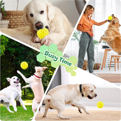 Tough Dog Chew Toys for Aggressive Chewers, Indestructible Dog Balls for Aggressive Chewers, Squeaky Balls for Dogs, Squeaky Toys for Large Dogs, Funny Heavy Duty Ball