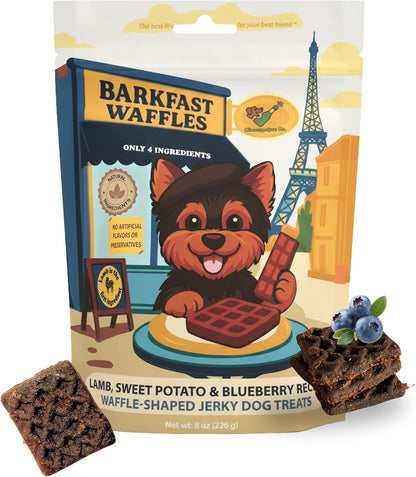 Barkfast Waffles Soft Lamb Dog Treats, 8 oz, Natural, Allergy Friendly