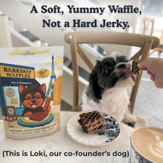 Barkfast Waffles Soft Lamb Dog Treats, 8 oz, Natural, Allergy Friendly