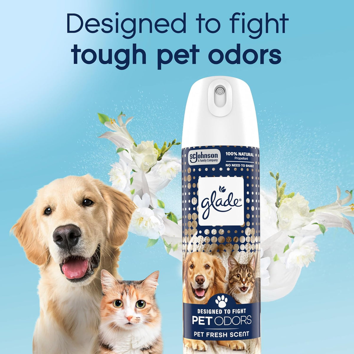 Air Freshener Room Spray, Pet Fresh Scent, Odor Fighting to Deliver Long Lasting Freshness, 7.3 Oz, 6 Count
