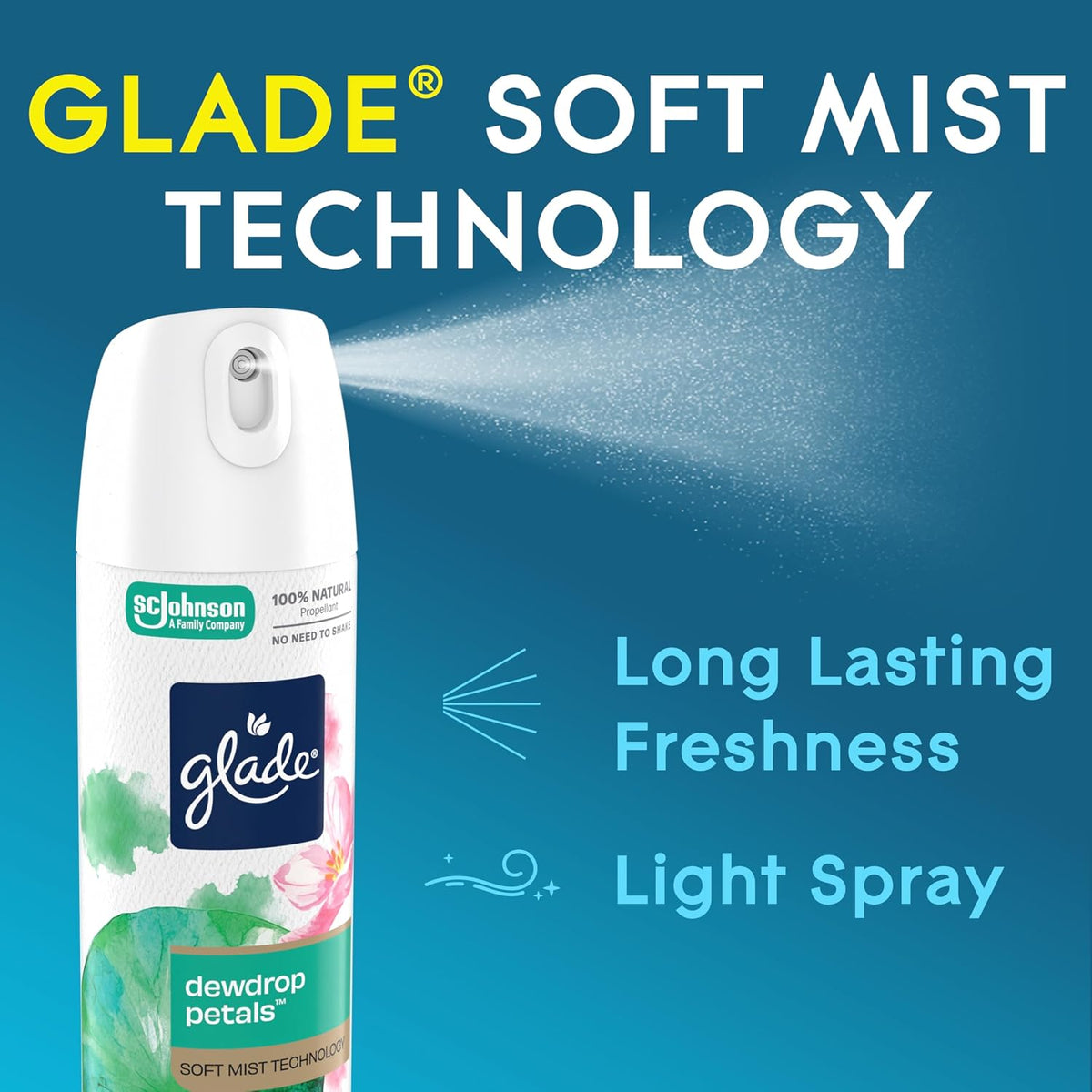 Air Freshener Room Spray, Pet Fresh Scent, Odor Fighting to Deliver Long Lasting Freshness, 7.3 Oz, 6 Count