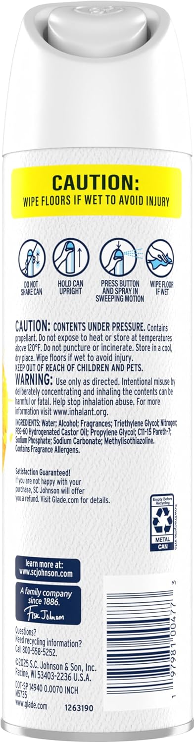 Air Freshener Room Spray, Pet Fresh Scent, Odor Fighting to Deliver Long Lasting Freshness, 7.3 Oz, 6 Count