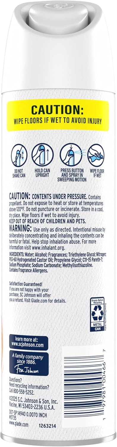 Air Freshener Room Spray, Pet Fresh Scent, Odor Fighting to Deliver Long Lasting Freshness, 7.3 Oz, 6 Count