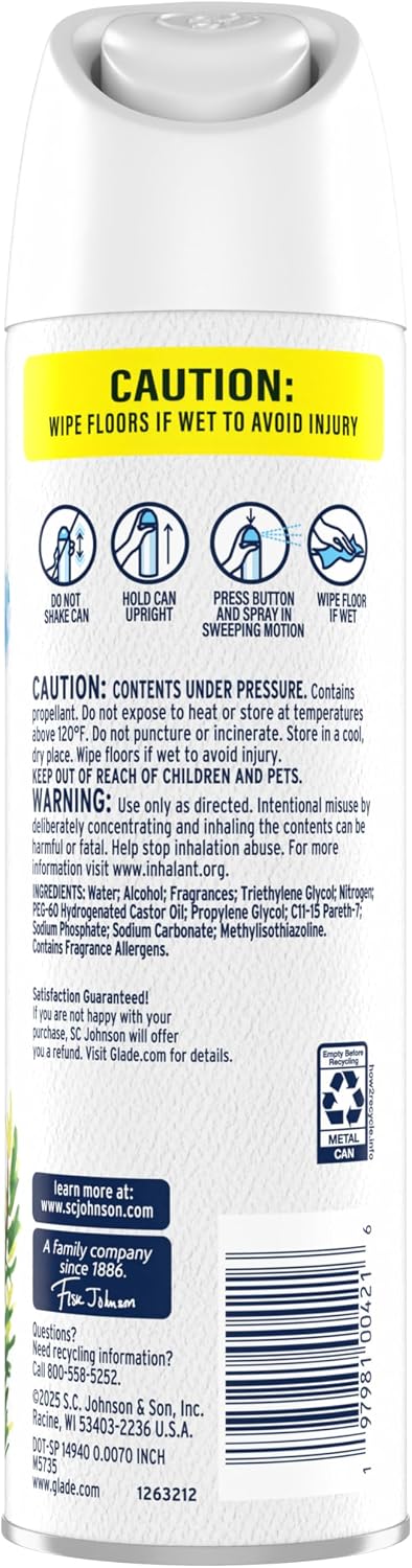 Air Freshener Room Spray, Pet Fresh Scent, Odor Fighting to Deliver Long Lasting Freshness, 7.3 Oz, 6 Count