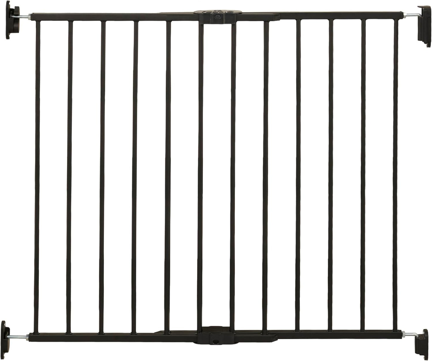 2-in-1 Extra Tall Easy Swing Stairway and Hallway Walk Through Baby Gate, White, 24" - 40.5" Wide