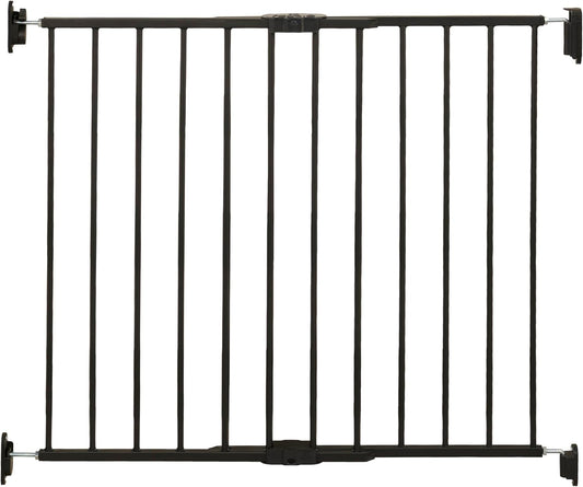 2-in-1 Extra Tall Easy Swing Stairway and Hallway Walk Through Baby Gate, White, 24" - 40.5" Wide