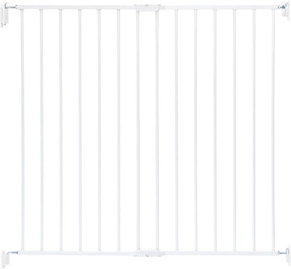 2-in-1 Extra Tall Easy Swing Stairway and Hallway Walk Through Baby Gate, White, 24" - 40.5" Wide